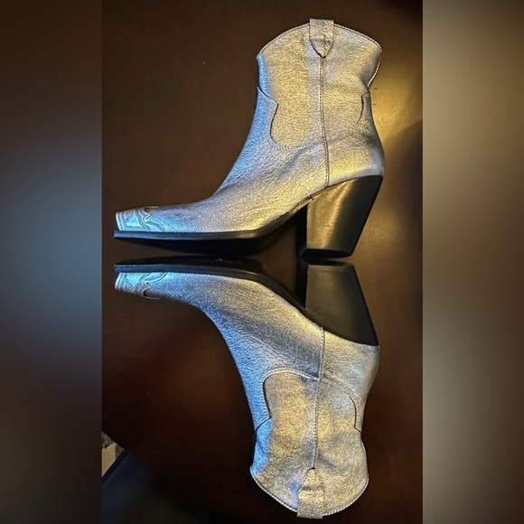 NIB Free People Brayden Western Boot US 7 EU 38 Pewter Silver - Picture 9 of 16